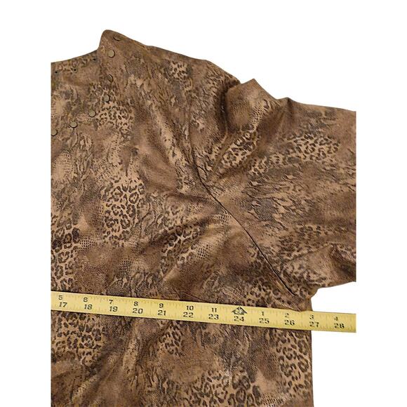 Isabel Hayley Special Occasion Jacket Plus Sz 2X Animal Print Golden Brown Party - Picture 12 of 16